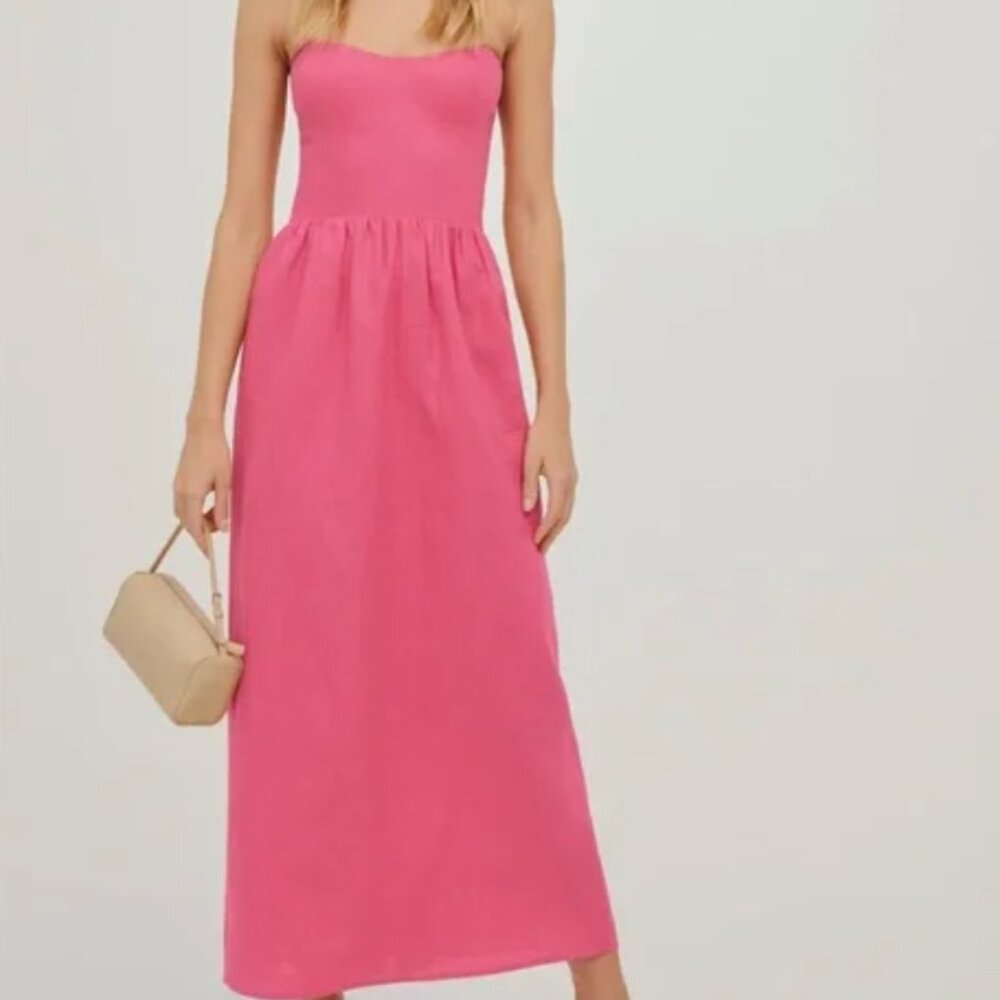Reformation Fettuccine Linen Dress